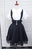 画像5: 【Sale商品】ハイウエストサーキュラースカート【黒×白水玉柄】 (5)