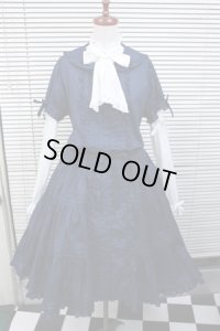 【Sale商品】セーラーティアードワンピース【紺】