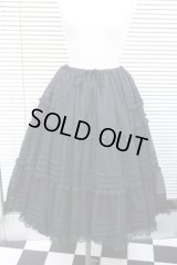 【sale!!50%off】タック入りティアードペチコート【70c丈：黒】