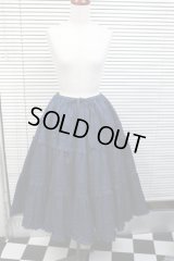 【sale!!50%off】タック入りティアードペチコート【70c丈：紺】