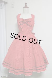 【Ｓａｌｅ】サーキュラーワンピース【赤水玉】