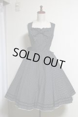 【Ｓａｌｅ】サーキュラーワンピース【黒水玉】