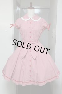 【Ｓａｌｅ】アリス・フェブラリィ・ワンピース【50丈・ギンガム赤色】