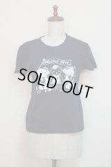 【ガールズＳサイズ】アイドルベアＴシャツ【紺×白プリント】