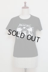 【ガールズＳサイズ】アイドルベアＴシャツ【黒×白プリント】