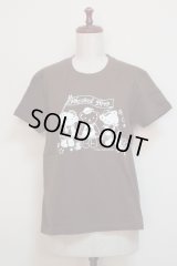【ガールズLサイズ】アイドルベアＴシャツ【チョコ×白プリント】