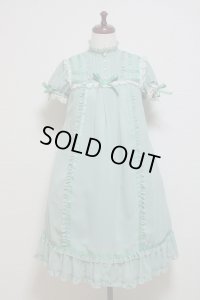 シフォン・アンワンピース【ミントグリーン×生成レース】