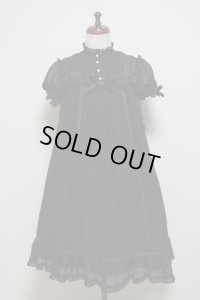 シフォン・アンワンピース【黒シフォン生地×黒レース】