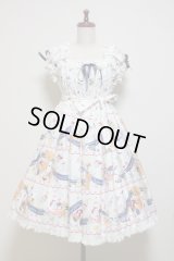 【Sale 50%　OFF】くまのハッピーマーチ・シャーリングOP【オフ白】