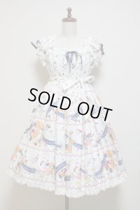 【Sale 50%　OFF】くまのハッピーマーチ・シャーリングOP【オフ白】