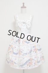 【Sale 30%　OFF】くまのハッピーマーチ・プレーンJSK【オフ白】