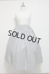 ハンドメイドギャザースカート【グレンチェック黒・80c丈】