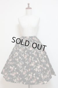 ハンドメイドギャザースカート【花柄・60c丈】