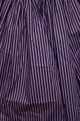 画像2: ハンドメイドギャザースカート【ストライプ黒×紫・40c丈】 (2)