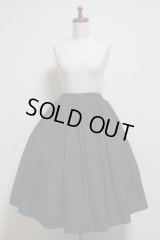 ハンドメイドギャザースカート【緑チェック・65c丈】