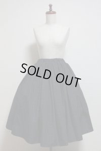 ハンドメイドギャザースカート【緑チェック・65c丈】