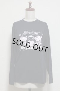 アイドルベア長袖Tシャツ【ネイビー×ナチュラルピンク】