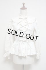 【Sale50％OFF】シャーリング長袖ブラウス【生成】