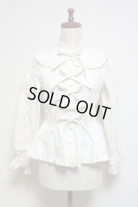 【Sale50％OFF】シャーリング長袖ブラウス【生成】