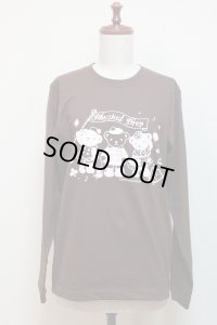 アイドルベア長袖Tシャツ袖口リブタイプ【チョコレート×ナチュラルピンク・Sサイズ】