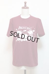 【Sサイズ】アイドルベアＴシャツ【バーガンディ×ナチュラルピンク】