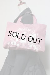 アイドルベアトートBAG【ピンク×白プリント】