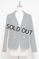 【Sale30％OFF】ダブルボタンジャケット【M・黒ストライプ】