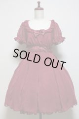 【Sale50％オフ】プチローズワンピース【赤ドットシフォン】