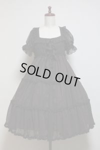【Sale商品】シャーリングハイウエストワンピース【シフォン・茶】