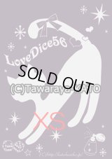 ＤｉｃｅＣａｔ　Ｔシャツ【マットパープル×シルバーラメプリント/XSサイズ】