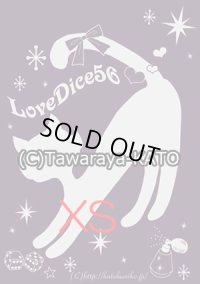 ＤｉｃｅＣａｔ　Ｔシャツ【マットパープル×シルバーラメプリント/XSサイズ】