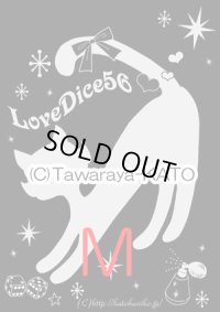 ＤｉｃｅＣａｔ　Ｔシャツ【黒×シルバーラメプリント/Mサイズ】