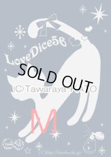 ＤｉｃｅＣａｔ　Ｔシャツ【インディゴ×シルバーラメプリント/Mサイズ】