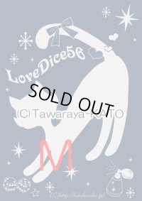ＤｉｃｅＣａｔ　Ｔシャツ【インディゴ×シルバーラメプリント/Mサイズ】