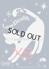 ＤｉｃｅＣａｔ　Ｔシャツ【インディゴ×シルバーラメプリント/XSサイズ】