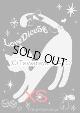 ＤｉｃｅＣａｔ　Ｔシャツ【黒×シルバーラメプリント/XSサイズ】