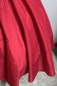 画像2: ハンドメイドサーキュラースカート【赤白水玉（小水玉）・５８丈】 (2)