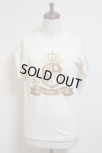 エンブレム半袖Ｔシャツ/Sサイズ【オフ白×ゴールドプリント】