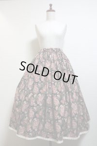 ハンドメイドギャザースカート【和柄・７７丈】