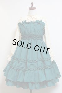 【Sale50％OFF】シャーリングJSK【ジョーゼット・グリーン】