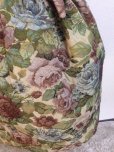 画像2: ハンドメイドギャザースカート【ゴブラン織り花柄・55丈】 (2)