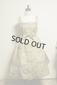 ＡラインピンタックJSK【ブロード・ベージュ】Aline　Pin tuck Dress【Beige Cotton】