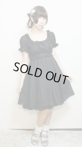 【Sale50％OFF】プチローズワンピース【黒シフォン】