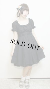 【Sale50％OFF】プチローズワンピース【黒シフォン】
