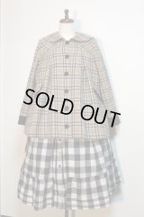 【Sale 50% OFF】セーラーショートコート【ベージュチェック】