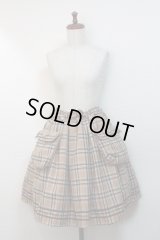 【Sale50%オフ】ポケット付SK【ベージュチェック】