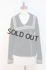【Sale 50% OFF】ライダース風ニットジャケット【薄手黒×生成りライン】