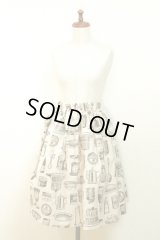 ハンドメイドスカート【キッチン柄・57丈】