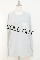 【Sale 50% OFF】PhysicalDrop長袖Tシャツ【グレー×ナチュラル・L】