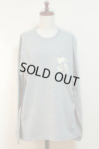 【Sale 50% OFF】PhysicalDrop長袖Tシャツ【グレー×ナチュラル・L】